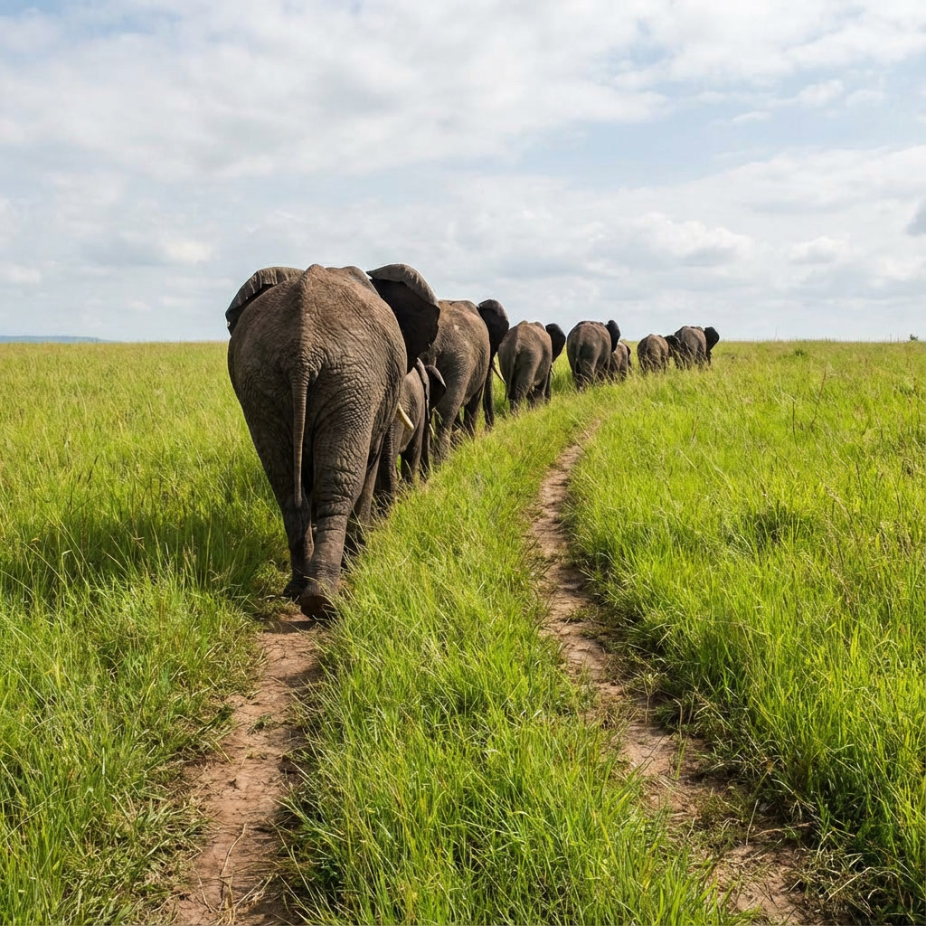 image_of_a_path_in_lush_green_grass_worn_out_by_elephants_walking_in_a 0